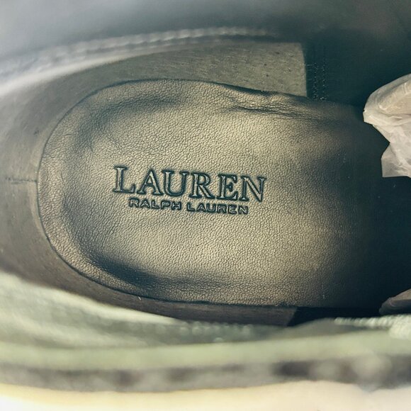 Lauren Ralph Lauren Lizie Velvet Ankle Boot Size 11B Suede Leather Black - Picture 9 of 16